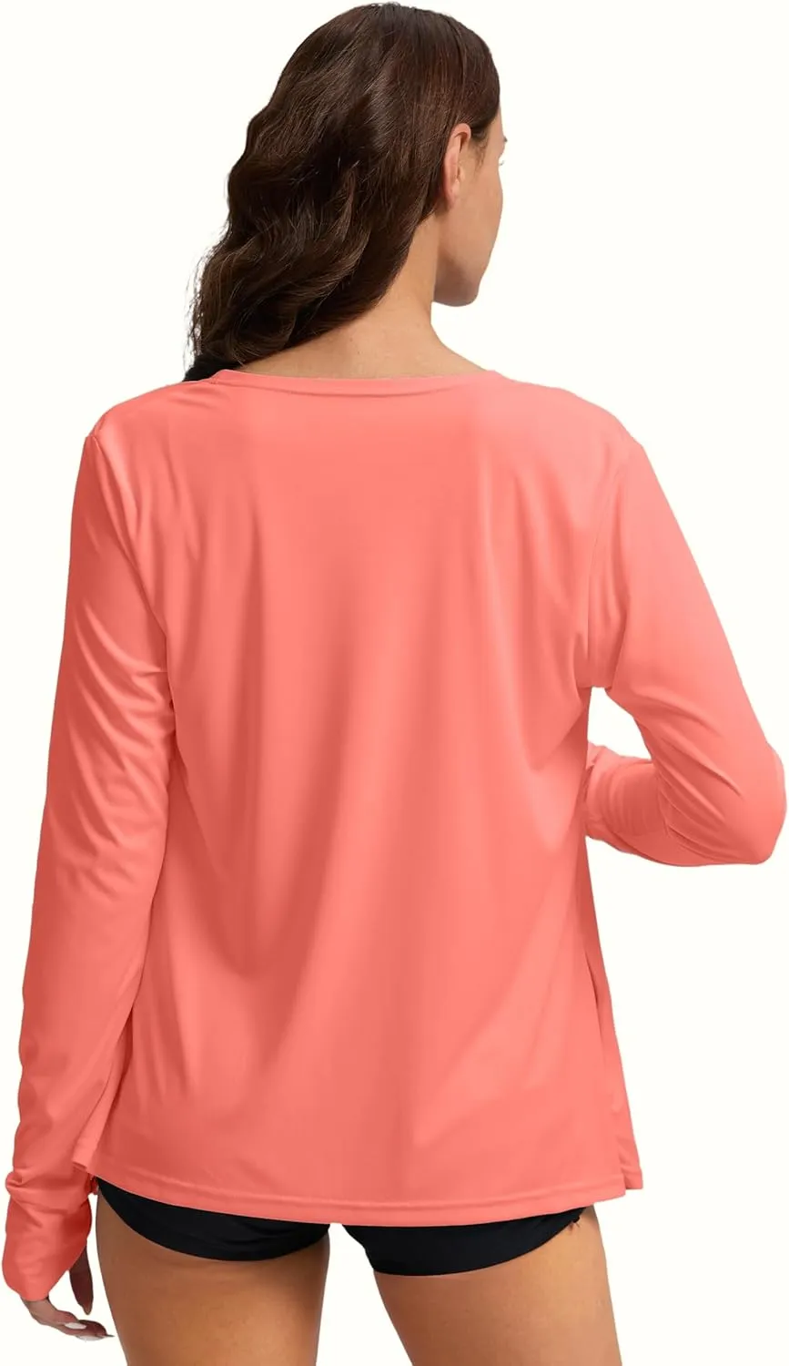 Women's UPF 50  Sun Shirt Long Sleeve UV Sun Protection Shirts Lightweight Cardigan for Women with Pockets SPF Swim Cover Up