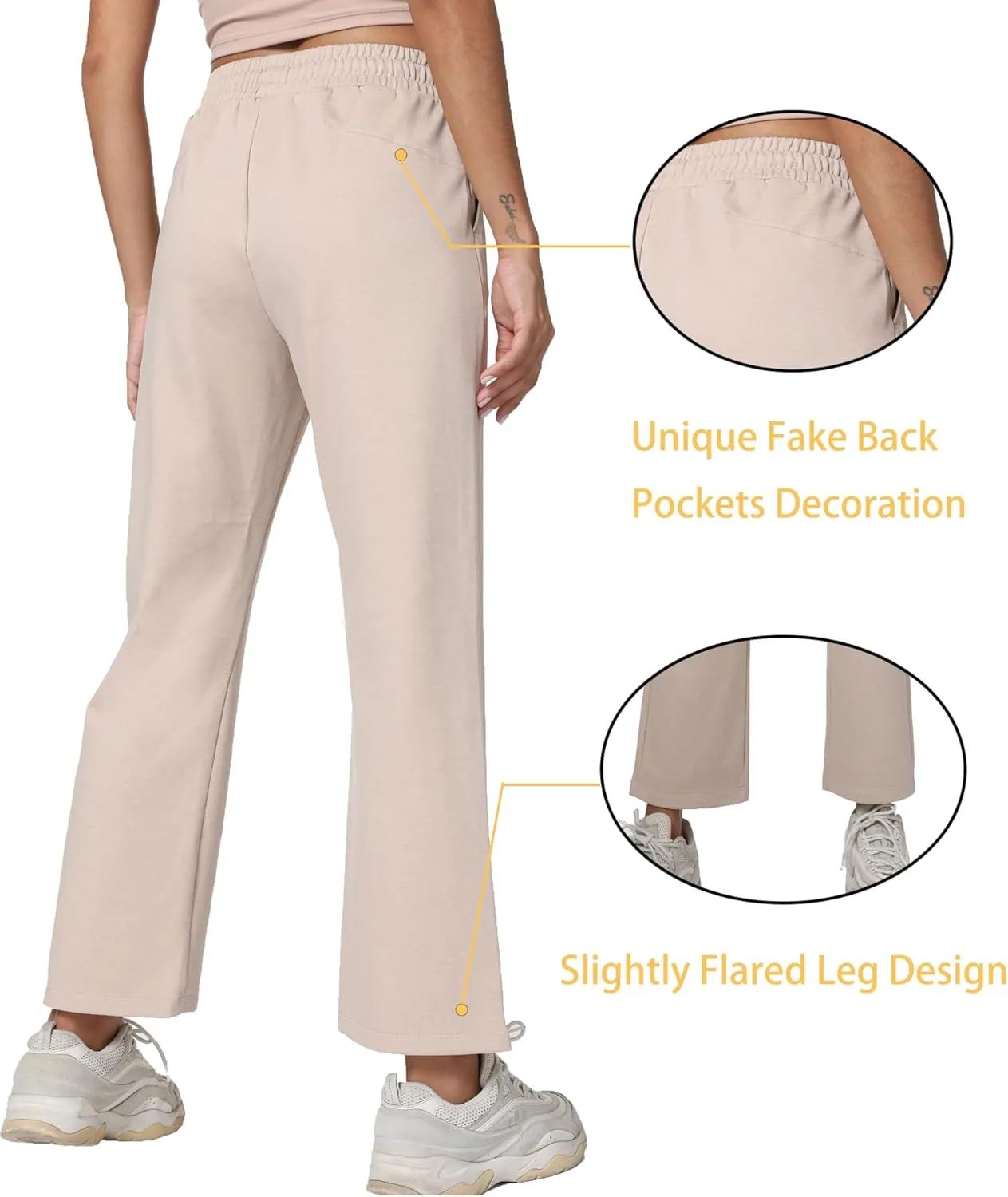 Women's Workout Joggers with Pockets-Quick Dry Athletic Lounge Pants for Hiking Yoga and Running