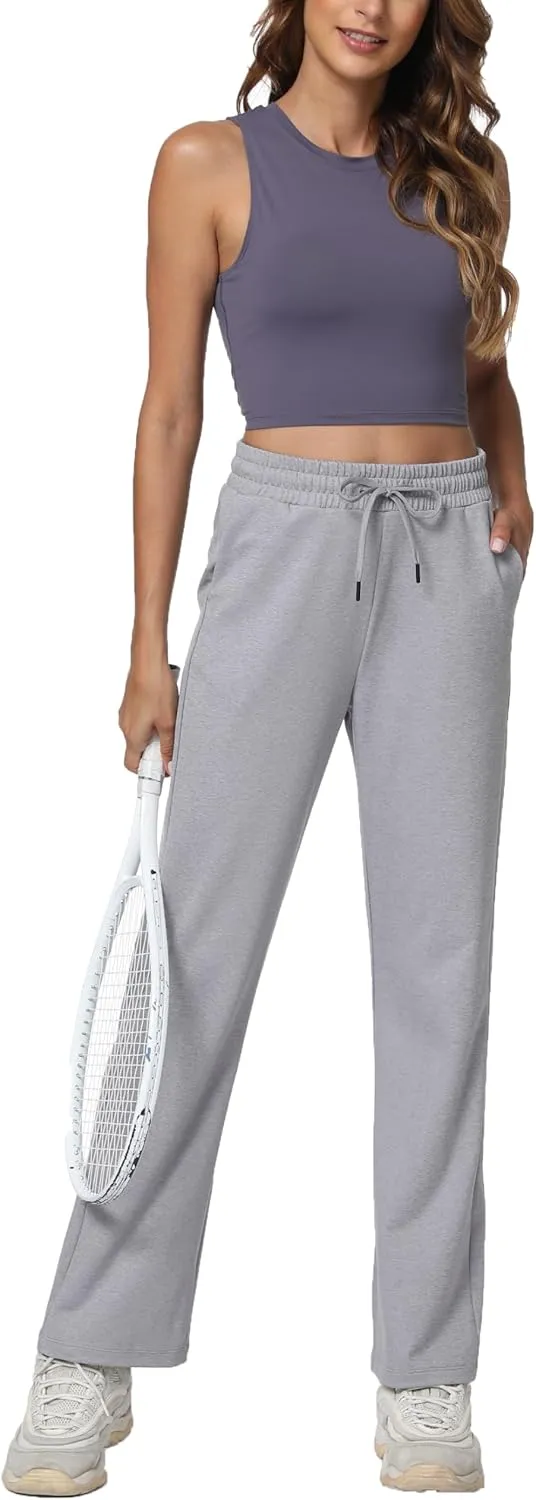 Women's Workout Joggers with Pockets-Quick Dry Athletic Lounge Pants for Hiking Yoga and Running