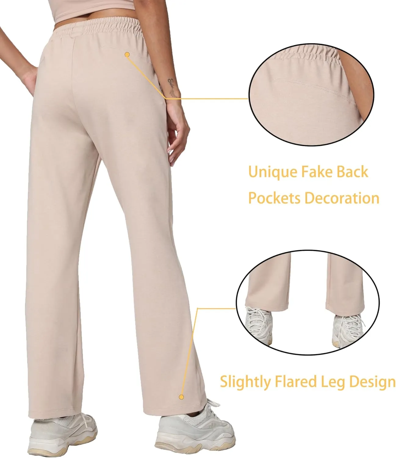 Women's Workout Joggers with Pockets-Quick Dry Athletic Lounge Pants for Hiking Yoga and Running
