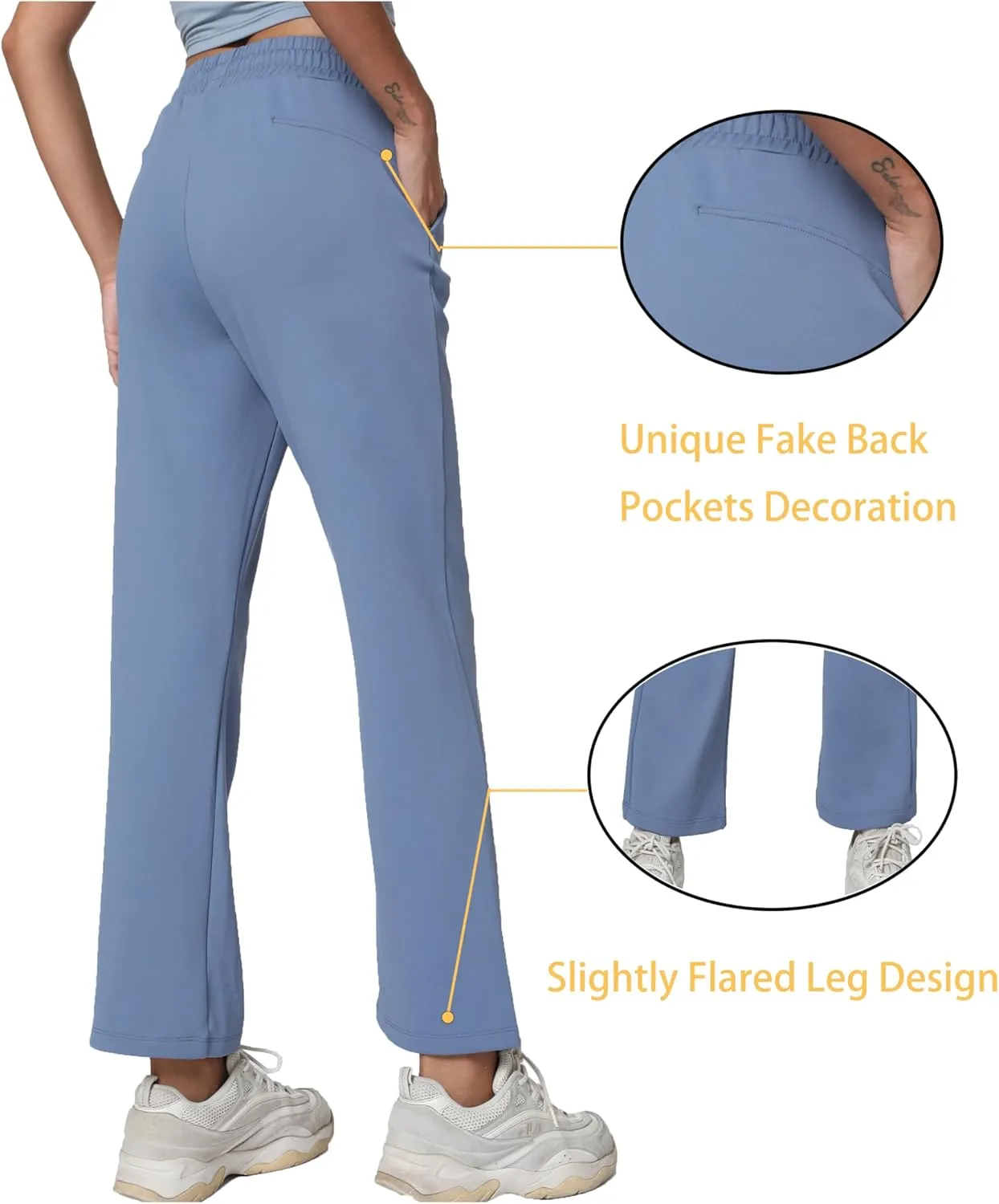 Women's Workout Joggers with Pockets-Quick Dry Athletic Lounge Pants for Hiking Yoga and Running