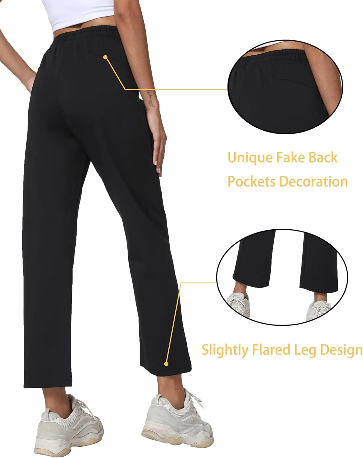 Women's Workout Joggers with Pockets-Quick Dry Athletic Lounge Pants for Hiking Yoga and Running