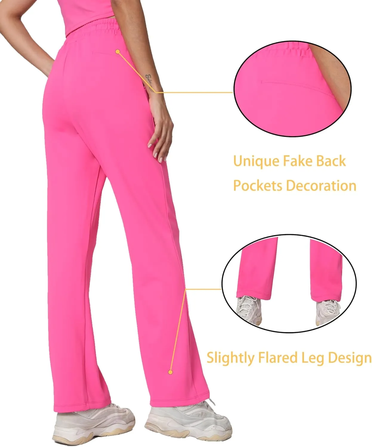 Women's Workout Joggers with Pockets-Quick Dry Athletic Lounge Pants for Hiking Yoga and Running