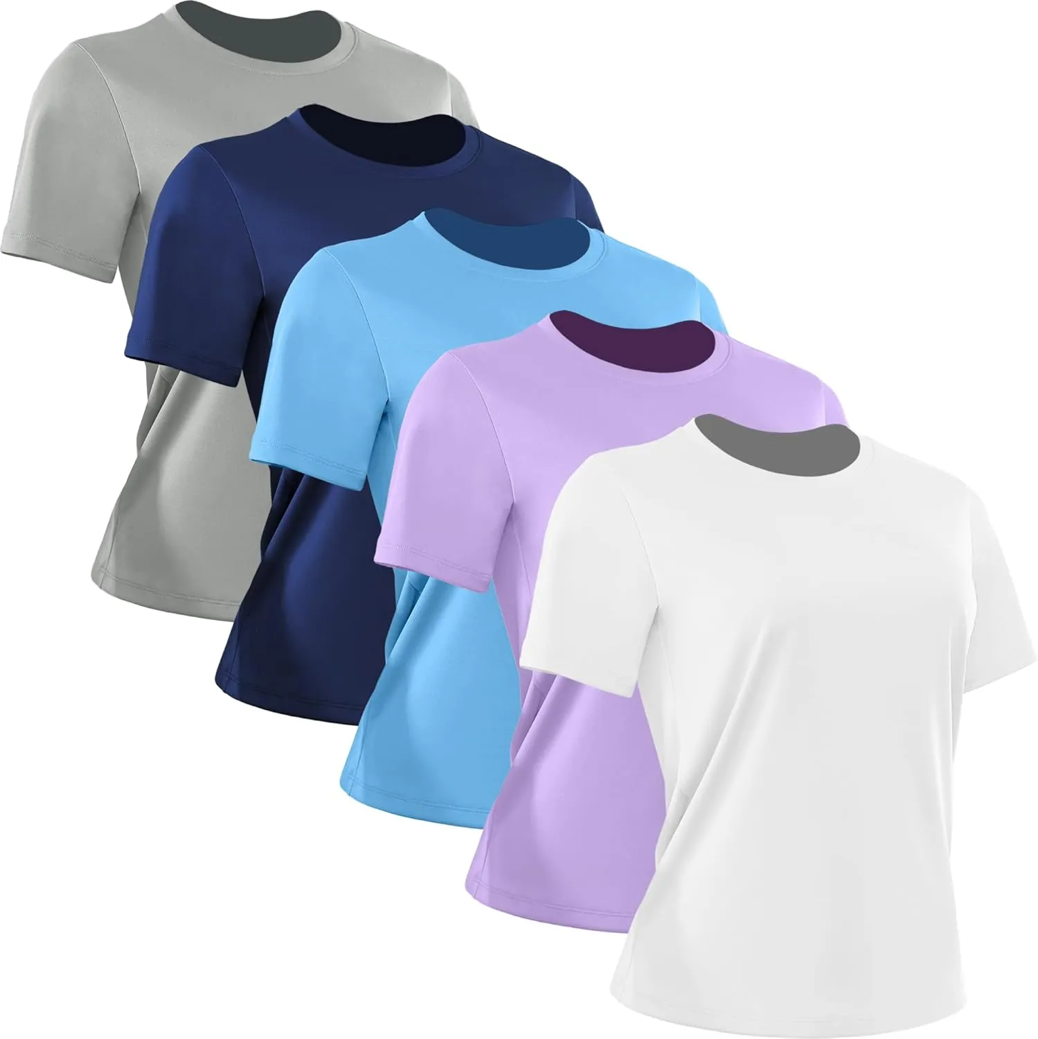 Workout Tops for Women Short Sleeve Athletic Shirts UPF 50  Sun Protection Quick Dry Running T Shirts