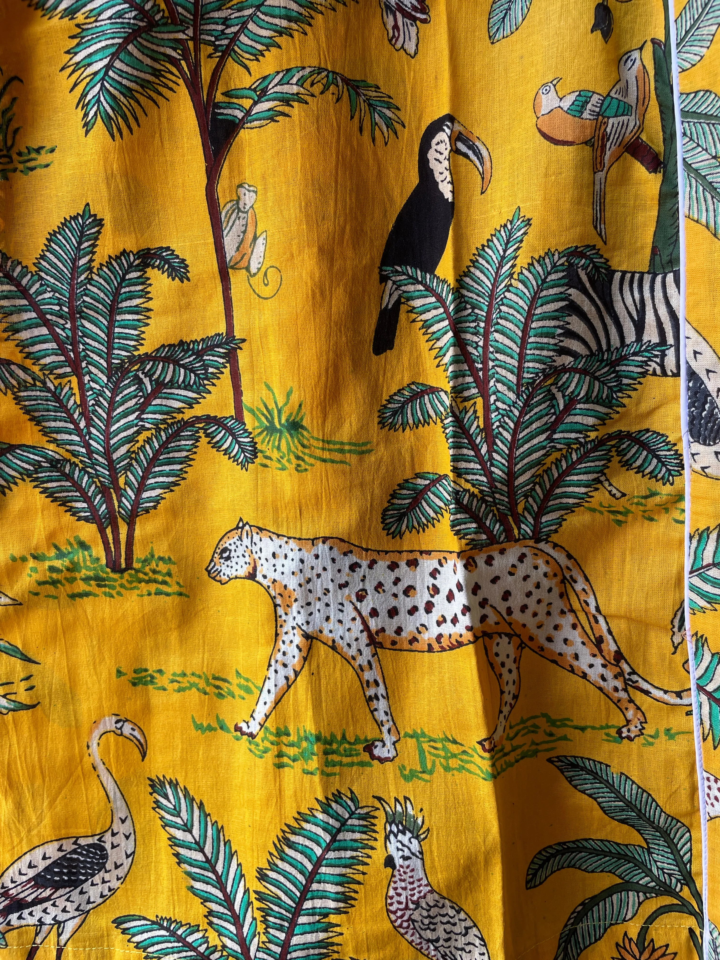 Yellow Safari Print - Kimono Robe