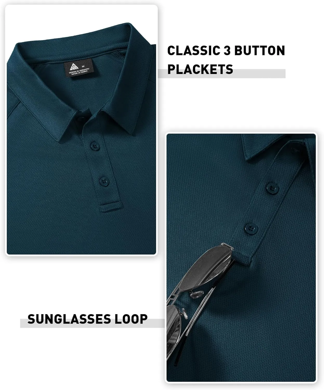 ZITY 3 Pack Polo Shirts for Men Cool Dry Outdoor Fishing Athletic Fit Short Sleeve Collared T-Shirts