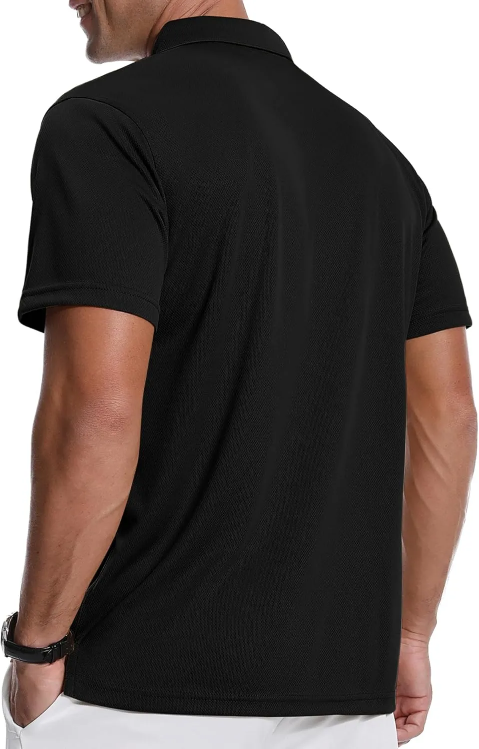 ZITY 3 Pack Polo Shirts for Men with Pocket Short Sleeve Moisture Wicking Outdoor Tactical Shirt Summer Casual