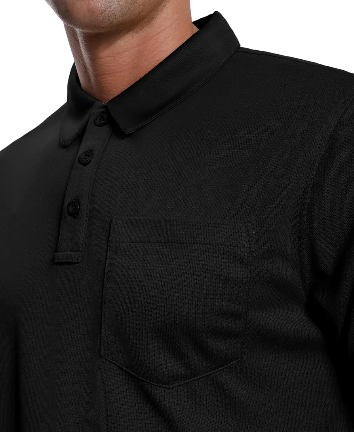 ZITY 3 Pack Polo Shirts for Men with Pocket Short Sleeve Moisture Wicking Outdoor Tactical Shirt Summer Casual