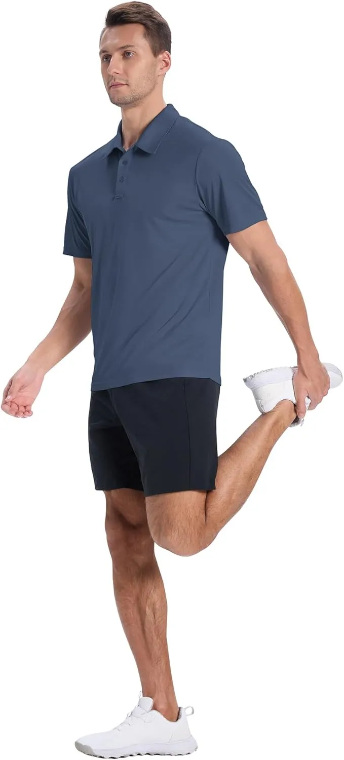 ZITY Mens Polo Shirts Short Sleeve Performance Moisture Wicking Work Golf Shirt