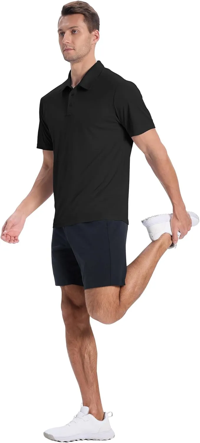ZITY Mens Polo Shirts Short Sleeve Performance Moisture Wicking Work Golf Shirt