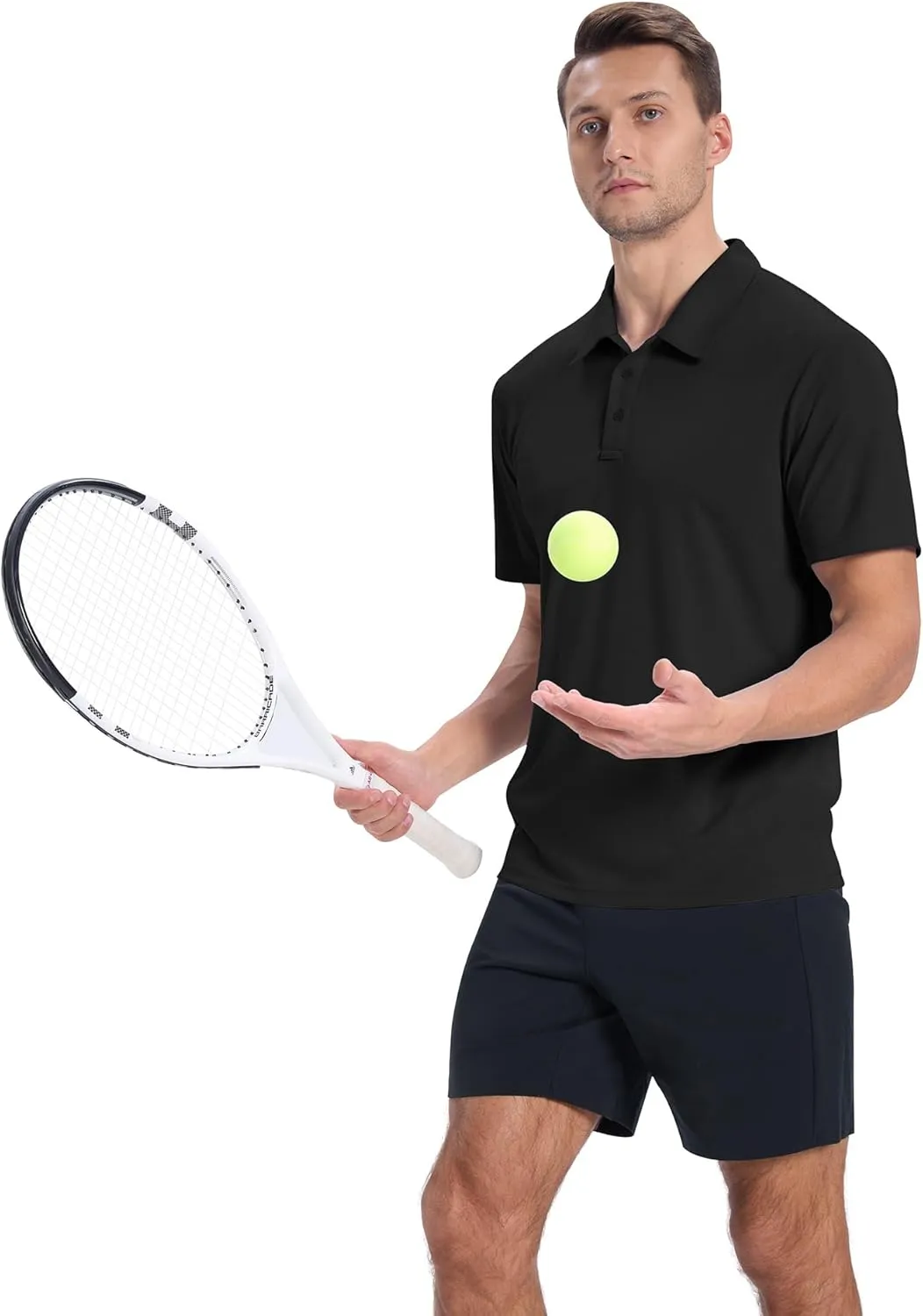 ZITY Mens Polo Shirts Short Sleeve Performance Moisture Wicking Work Golf Shirt