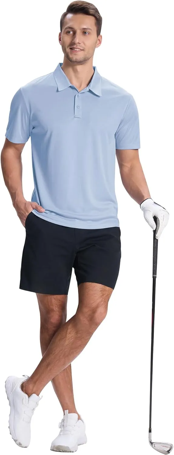 ZITY Mens Polo Shirts Short Sleeve Performance Moisture Wicking Work Golf Shirt