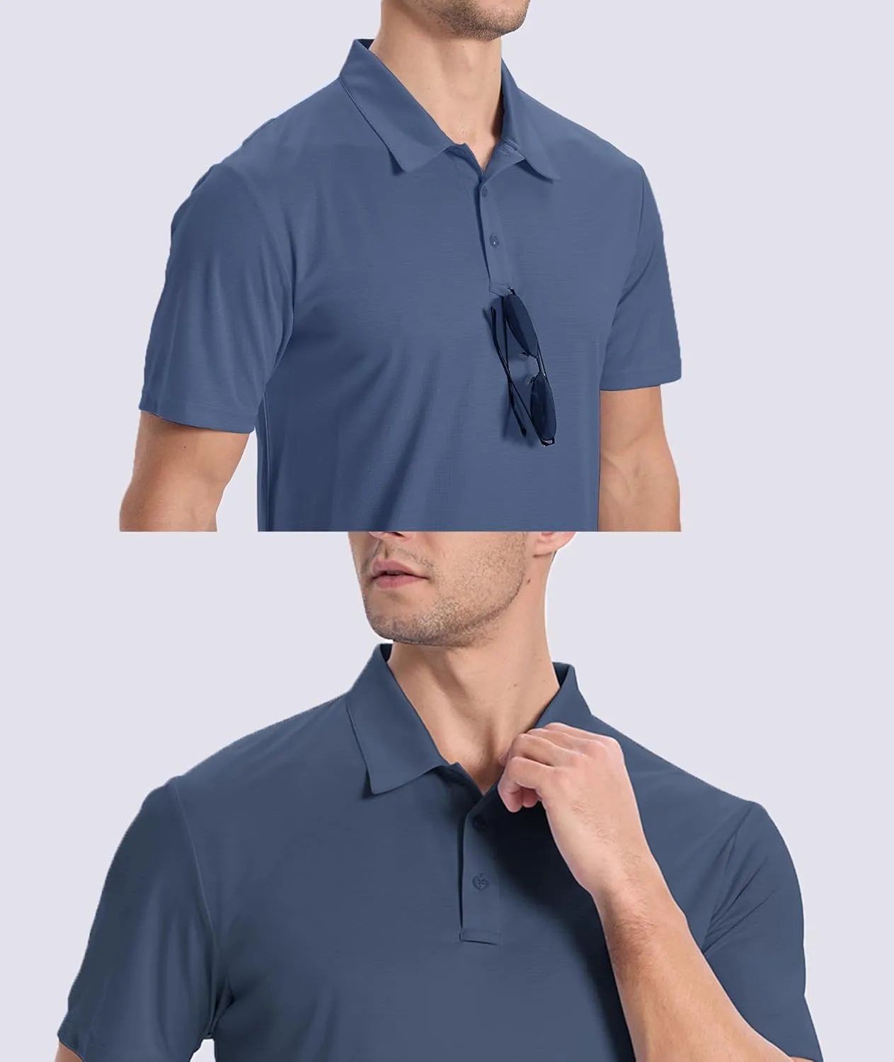 ZITY Mens Polo Shirts Short Sleeve Performance Moisture Wicking Work Golf Shirt