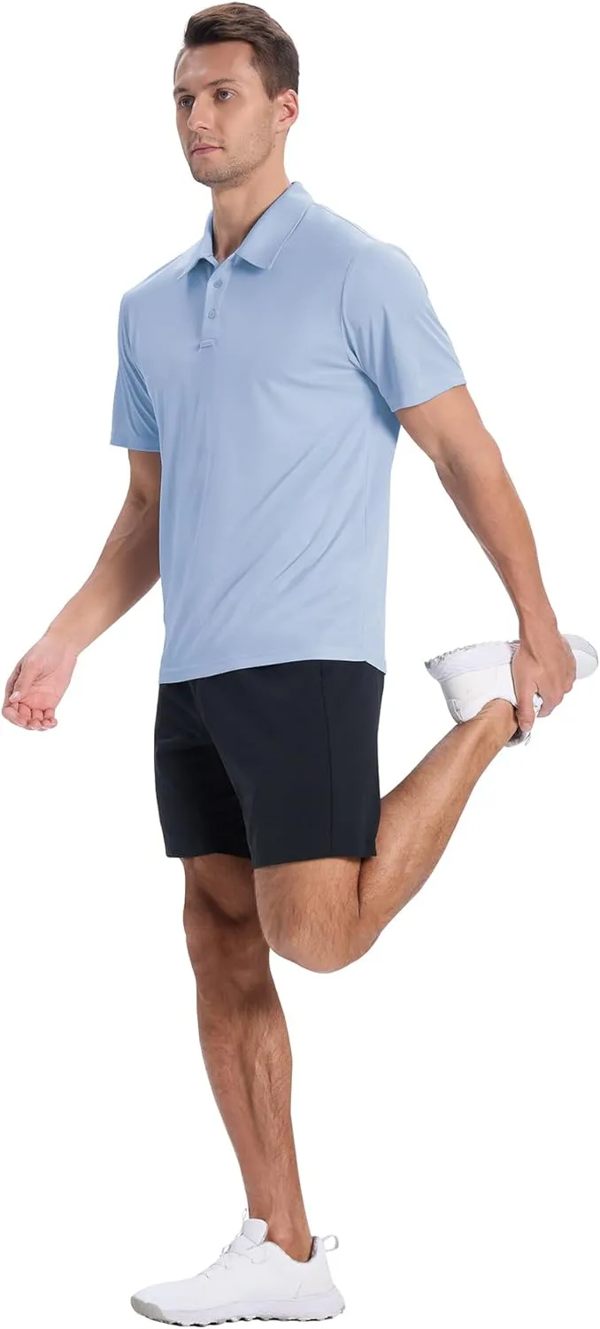 ZITY Mens Polo Shirts Short Sleeve Performance Moisture Wicking Work Golf Shirt