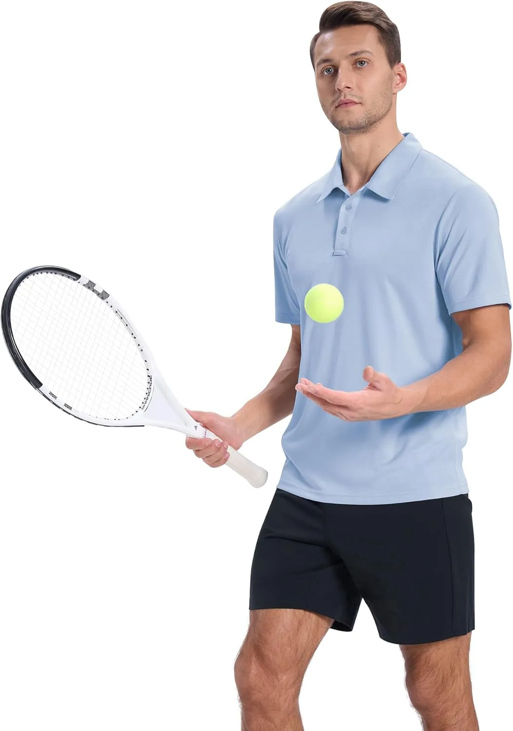 ZITY Mens Polo Shirts Short Sleeve Performance Moisture Wicking Work Golf Shirt