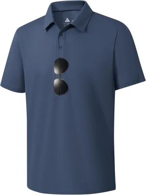 ZITY Mens Polo Shirts Short Sleeve Performance Moisture Wicking Work Golf Shirt