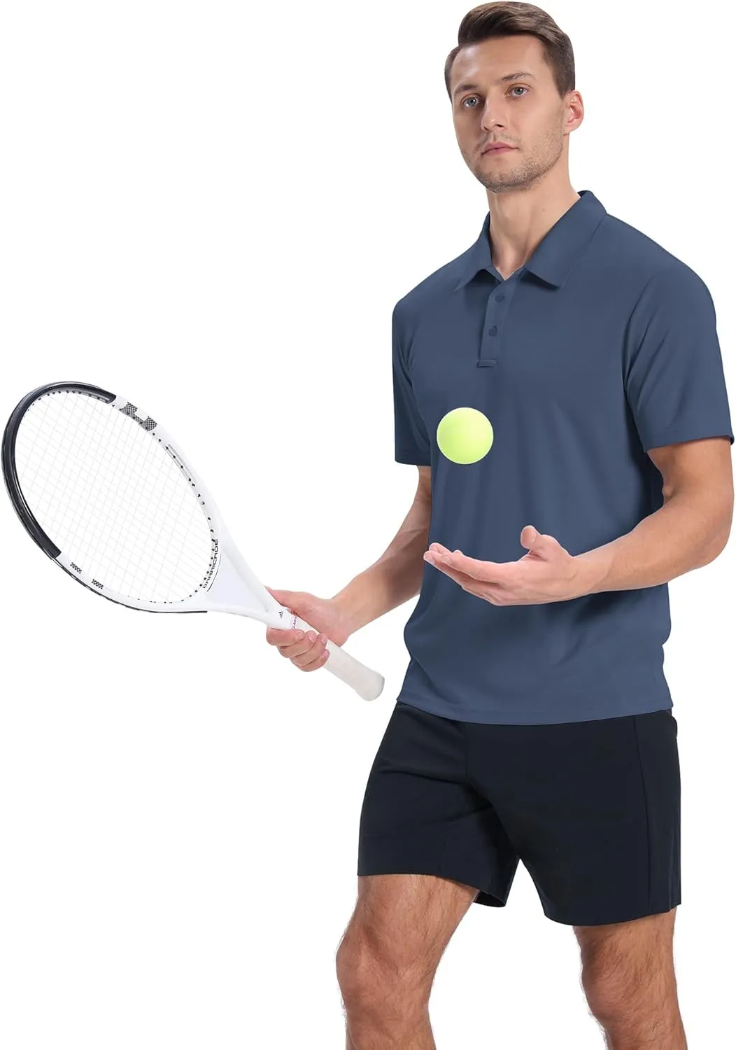 ZITY Mens Polo Shirts Short Sleeve Performance Moisture Wicking Work Golf Shirt